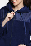 Zivame Winter Plum Sherpa Hoodie - Medieval Blue — thumbnail 5